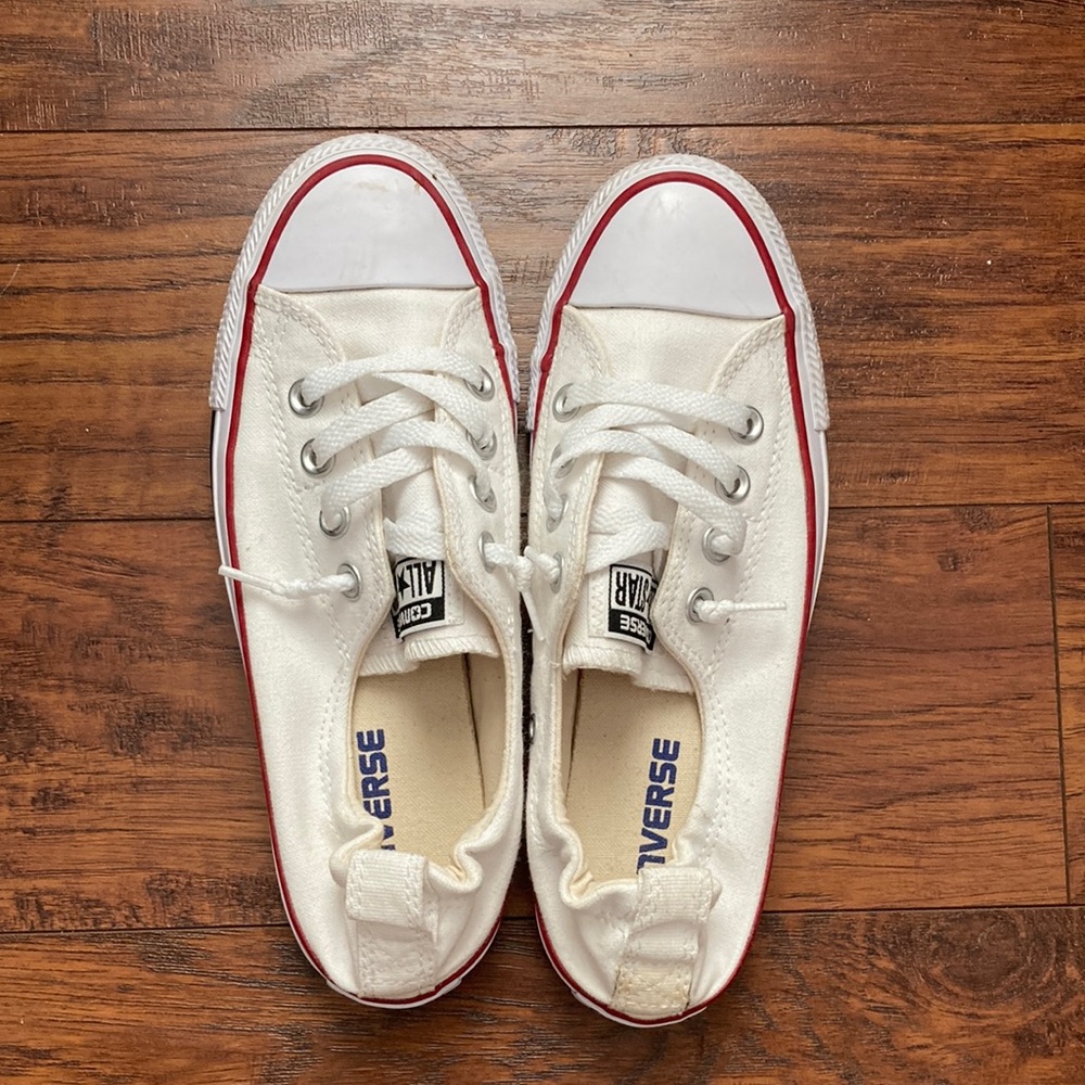 LIKE NEW white converse womens size 7